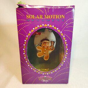 Vintage Collectible Solar Motion Christmas Ornament Gingerbread Man #C13